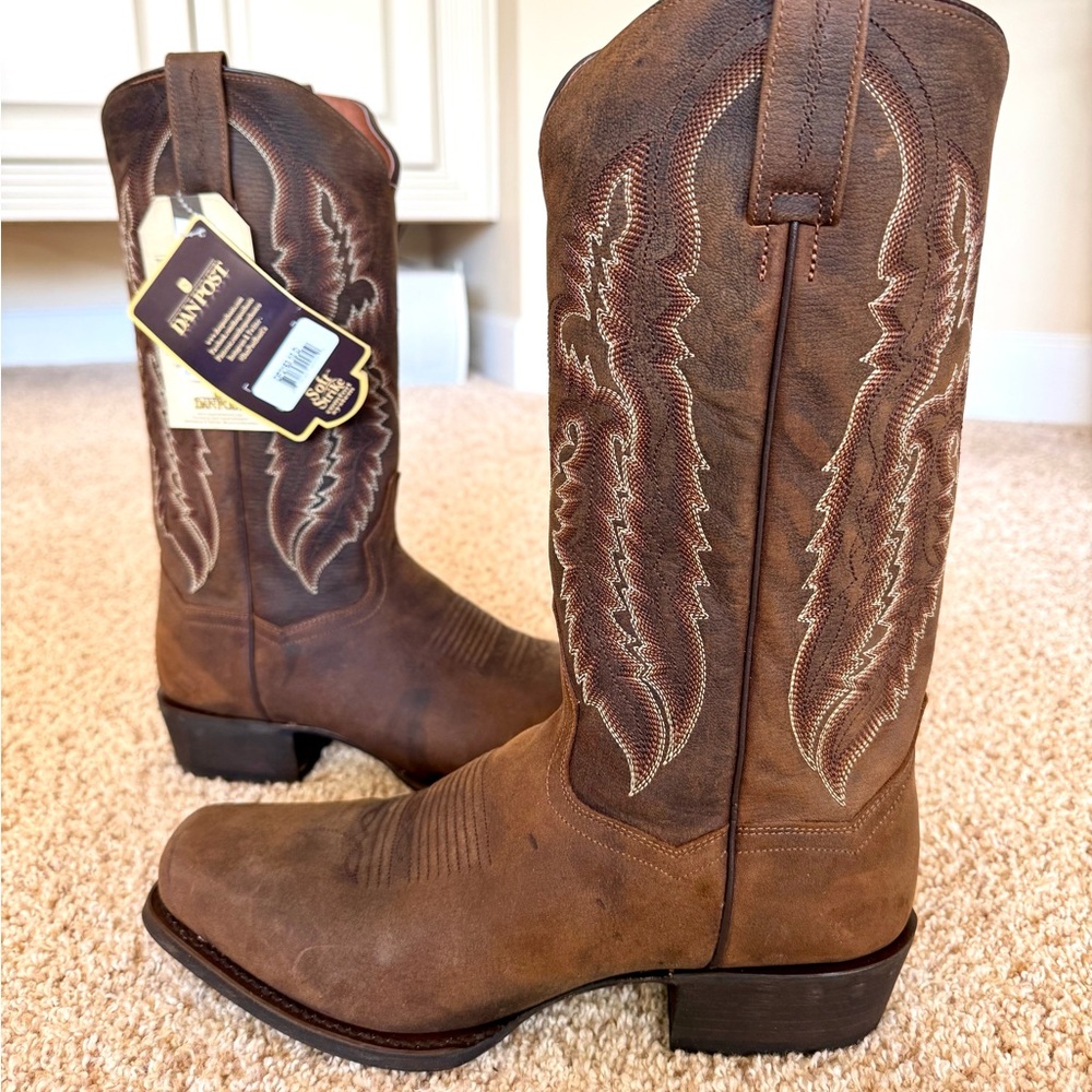 NWT Dan Post Brown Western Cowboy Boots